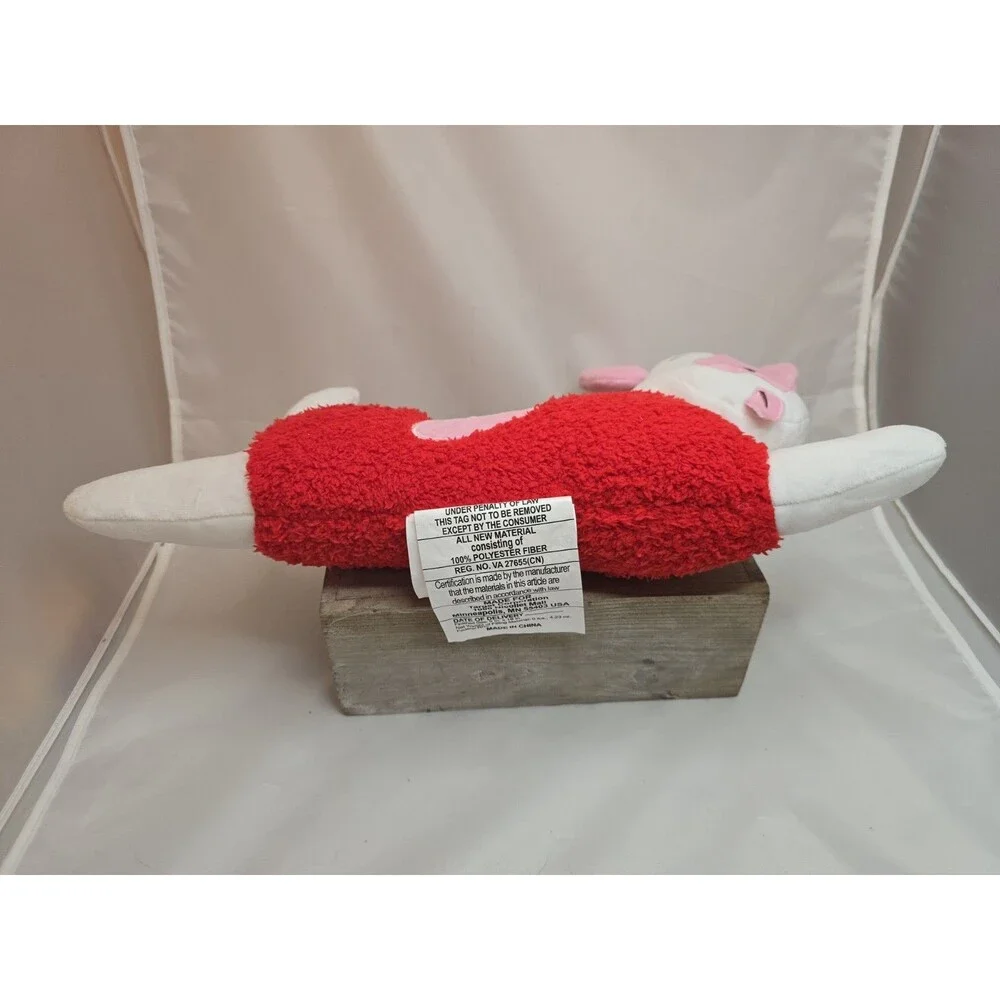 Room Essentials Target Valentine Dog Shaped Toss Pillow Red Heart 18” Plush New